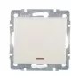 Выключатель с подсветкой жемчужно-белый перламутр RAIN Lezard 703-3088-111