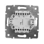 Выключатель 2-клавишный проходной жемчужно-белый перламутр RAIN Lezard 703-3088-106