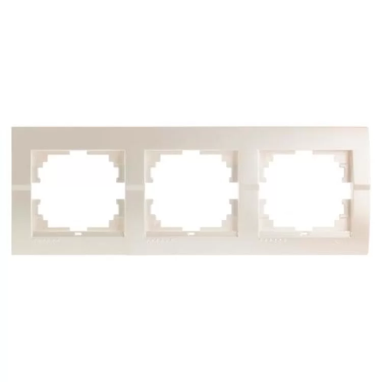 Рамка 3-ная горизонтальная жемчужно-белый металлик DERIY Lezard 702-3000-148 в интернет-магазине, главное фото