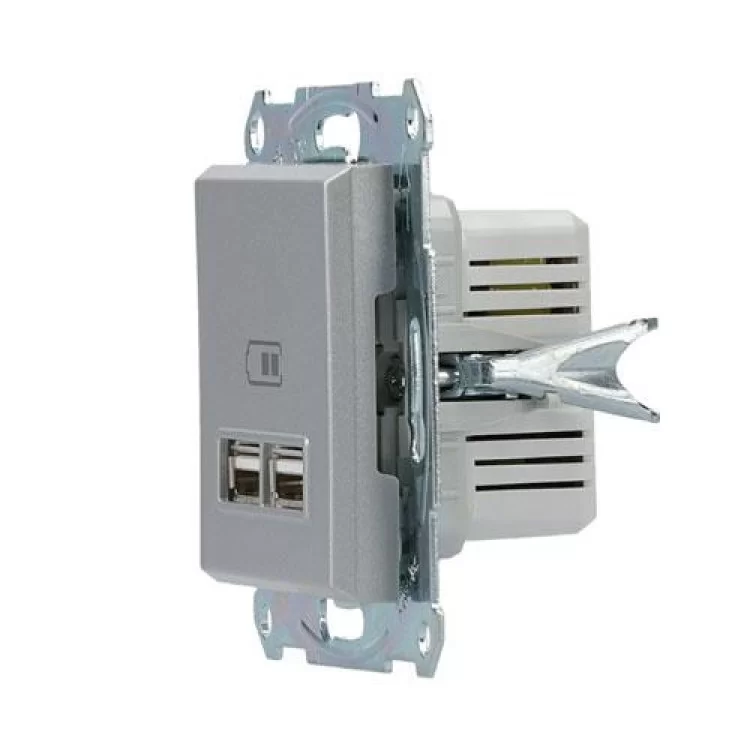 Розетка USB 2.1A Schneider Asfora Алюминий (EPH2700261) цена 1 530грн - фотография 2