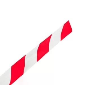 Стрічка огороджувальна  біло-червона 150 100 мкм