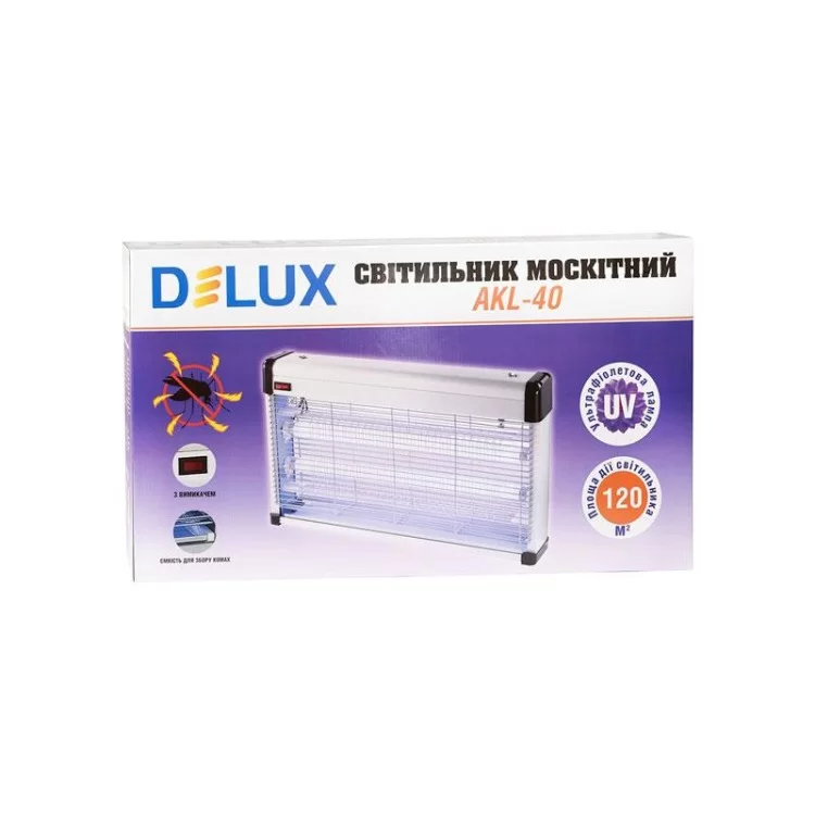 Москитный светильник для уничтожения насекомых DELUX 3х20Вт 120м2 AKL-40 (10093967) цена 2 820грн - фотография 2