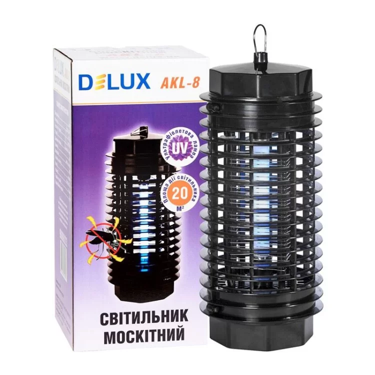 в продажу Москітний світильник для знищення комах DELUX 1х4Вт 20м2 AKL-8 (90008223) - фото 3