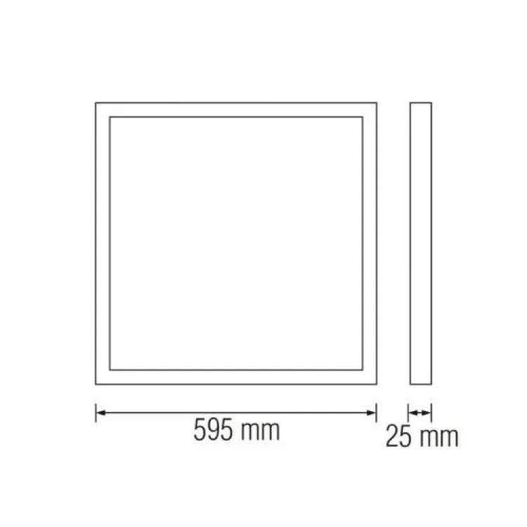 LED panel (квадр.) 40W 6400K белый Turkuaz-40 Horoz 56-004-0040 цена 238грн - фотография 2
