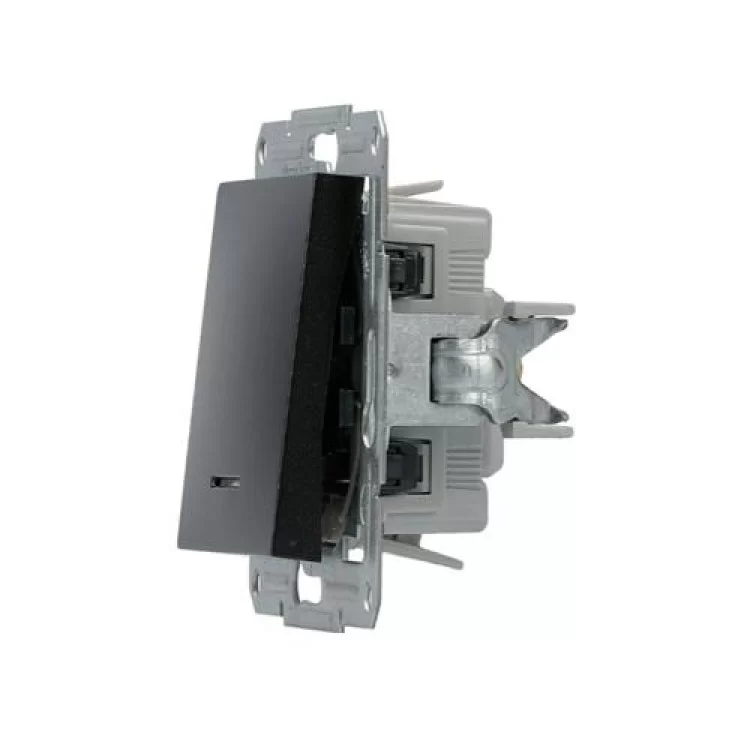 1-клавішний вимикач Schneider Asfora з підсвічуванням Антрацит (EPH1400171) ціна 201грн - фотографія 2
