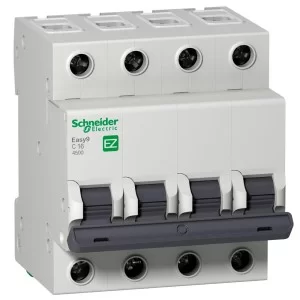 Автоматичний вимикач EZ9 4p 16A С Easy9 Schneider Electric (EZ9F34416)