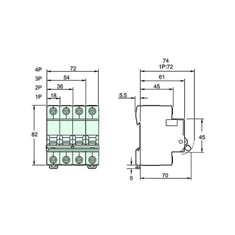 Автоматичний вимикач EZ9 4p 16A С Easy9 Schneider Electric (EZ9F34416) ціна 739грн - фотографія 2
