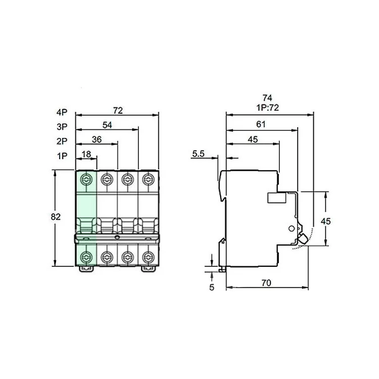 Автоматичний вимикач EZ9 1p 50A С Easy9 Schneider Electric (EZ9F34150) ціна 205грн - фотографія 2