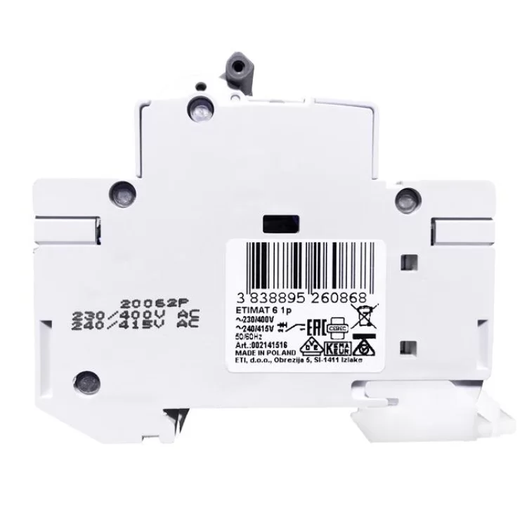 Автоматичний вимикач ETIMAT 6 1p C 0,5A ETI ціна 302грн - фотографія 2