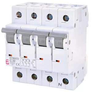 Автоматичний вимикач ETIMAT 6 3p+N B 32A ETI