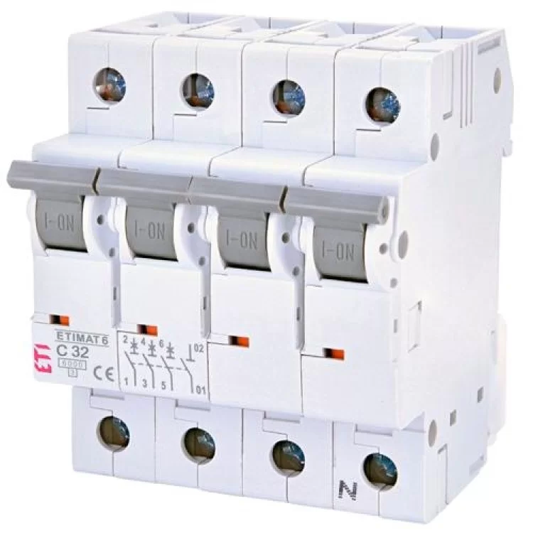 Автоматичний вимикач ETIMAT 6 3p+N B 32A ETI