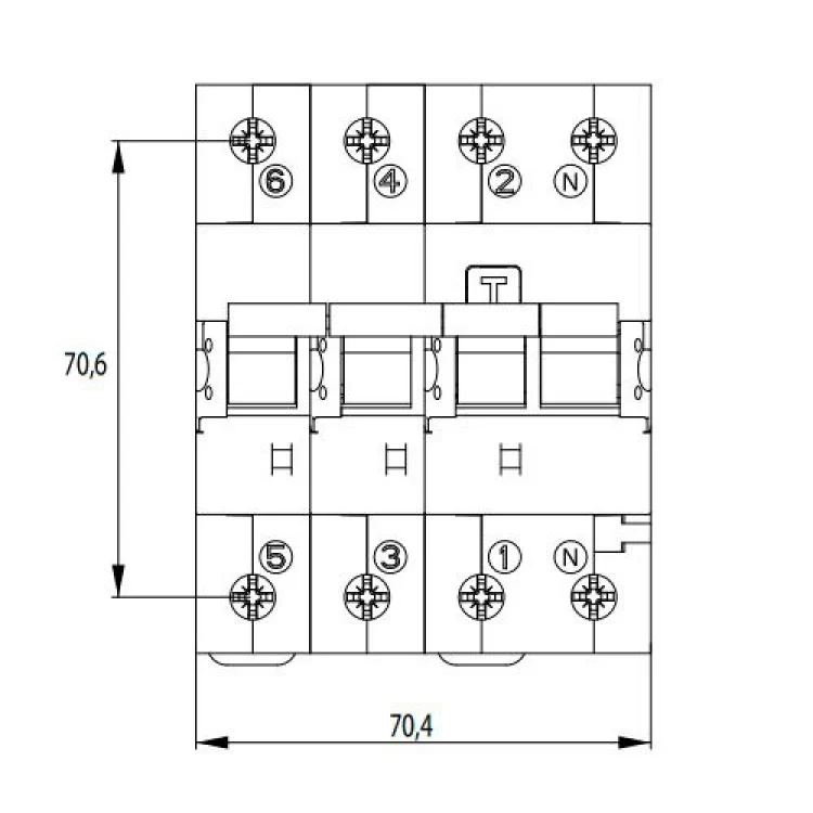 в продажу Диференціальний автоматичний вимикач KZS-4M 3p+N C 16/0,03 тип AC (6kA) ETI - фото 3