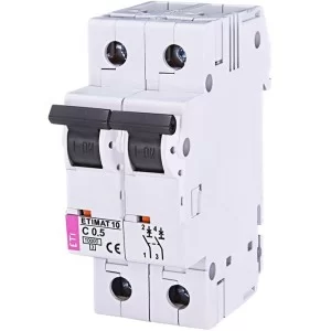 Автоматичний вимикач ETIMAT 10  0,5A 2p C ETI