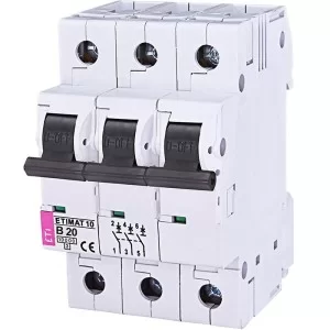 Автоматичний вимикач ETIMAT 10 3p B 20A ETI
