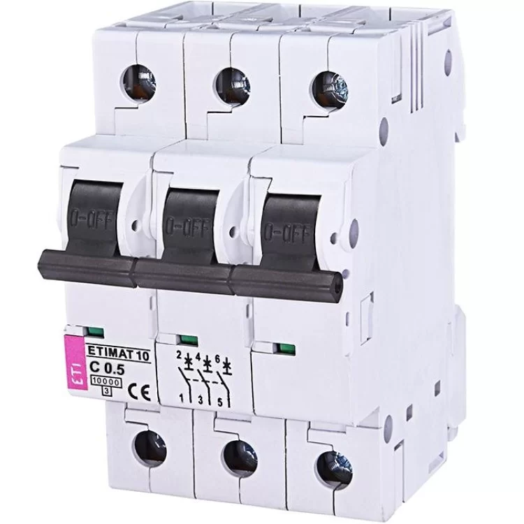 Автоматичний вимикач ETIMAT 10 0,5A 3p C ETI
