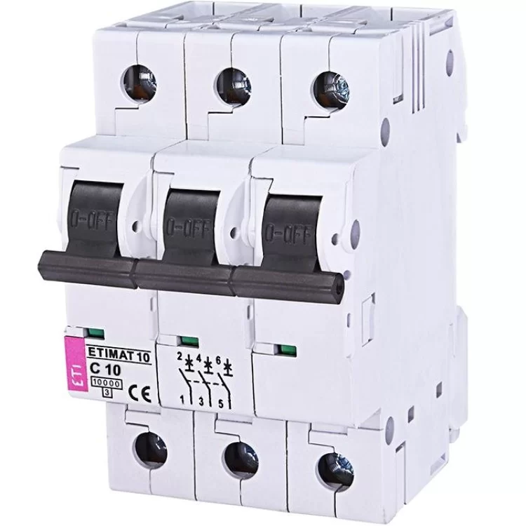 Автоматичний вимикач ETIMAT 10 3p C 10A ETI