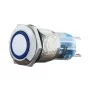 Кнопка металлическая TYJ 19-271 24V синяя с подсветкой 1NO+1NC Аско Укрем (A0140010143)