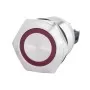 Кнопка металлическая TYJ 22-271 220V красная с подсветкой 1NO+1NC Аско Укрем (A0140010133)