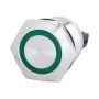 Кнопка металлическая TYJ 22-271 220V зеленая с подсветкой 1NO+1NC Аско Укрем (A0140010132)