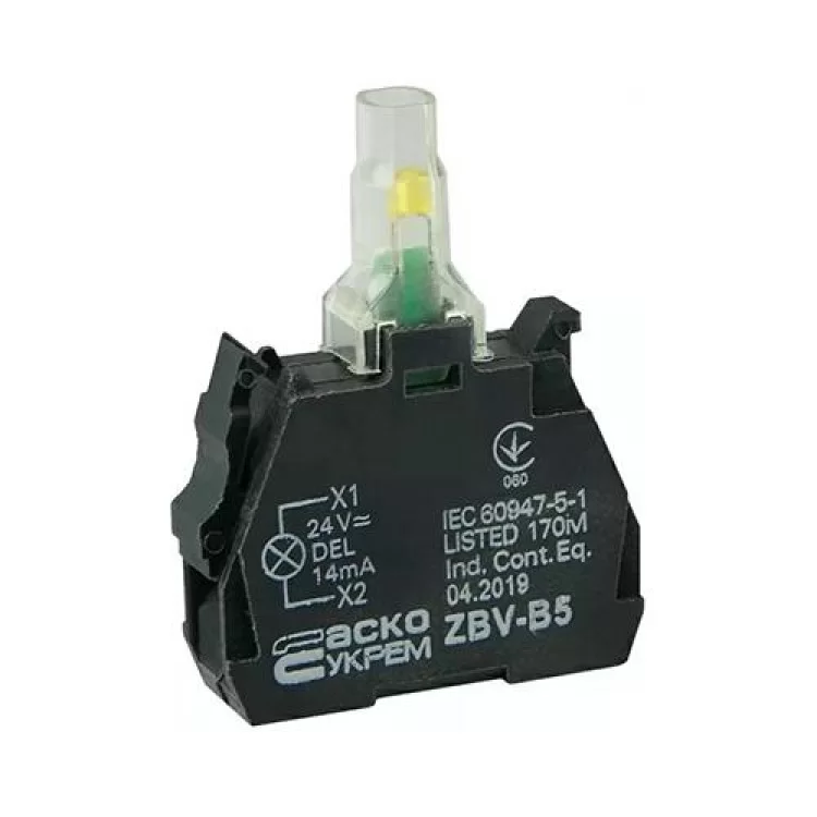 ZBV-B5 Блок для подсветки желтый 24В для кнопок TB5 Аско Укрем (A0140010212) цена 79грн - фотография 2