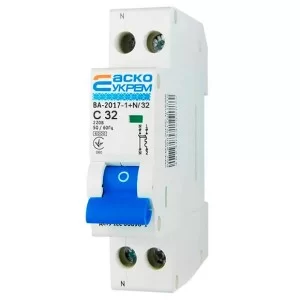 Автоматичний вимикач АСКО-УКРЕМ ВА-2017 1p N 32А Тип (A001017001015)