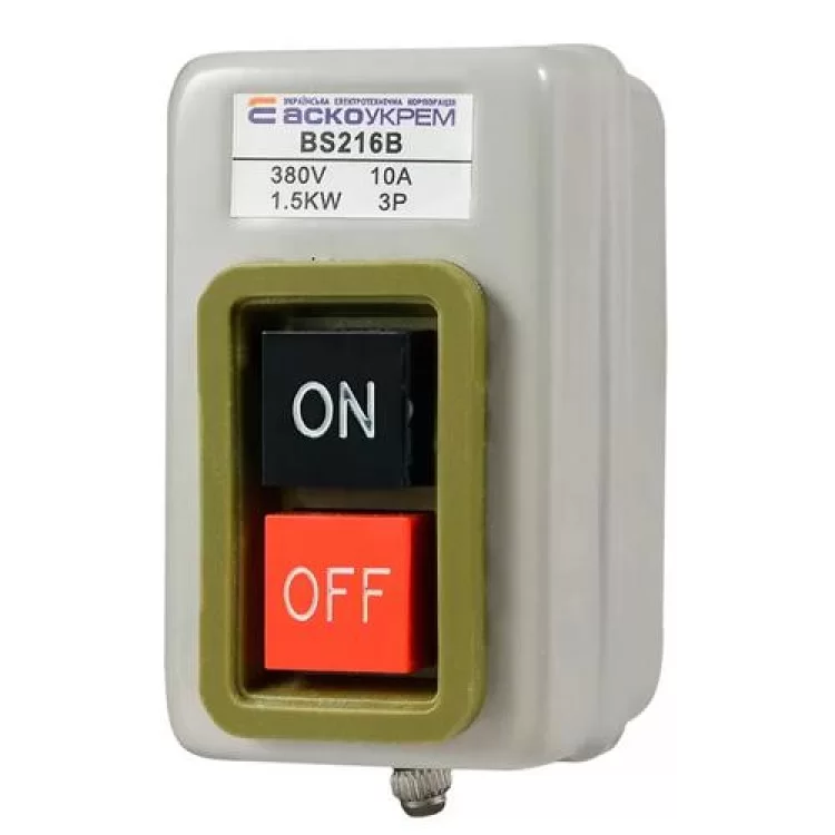 Кнопочный выключатель-разъединитель АскоУкрем BS-216B цена 118грн - фотография 2