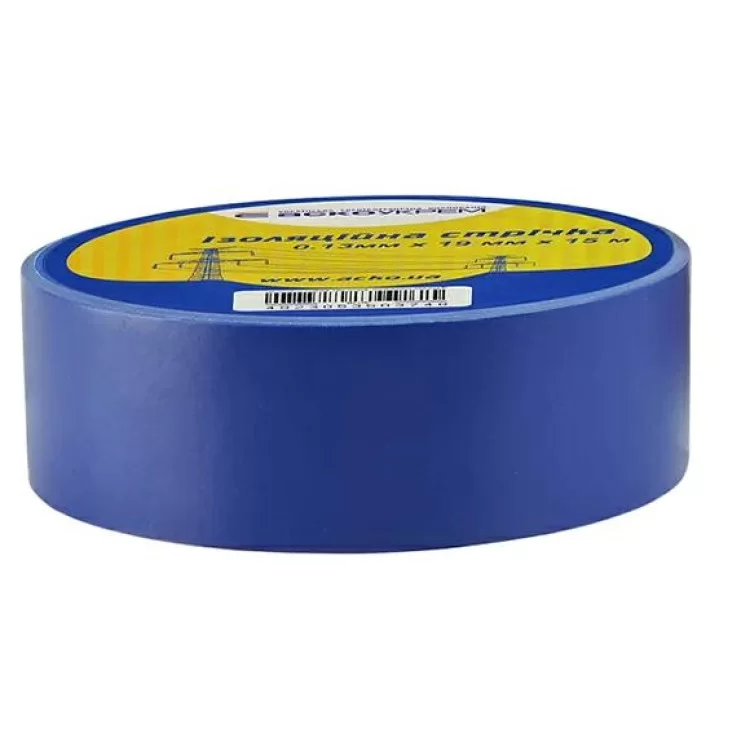 Изоляционная лента 0,13ммх19мм / 15м Синяя АскоУкрем (A0150020029) цена 32грн - фотография 2
