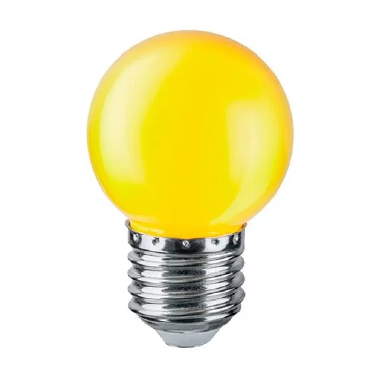 Лампа світлодіодна куля G45 1W E27 жовта LB-37 Feron