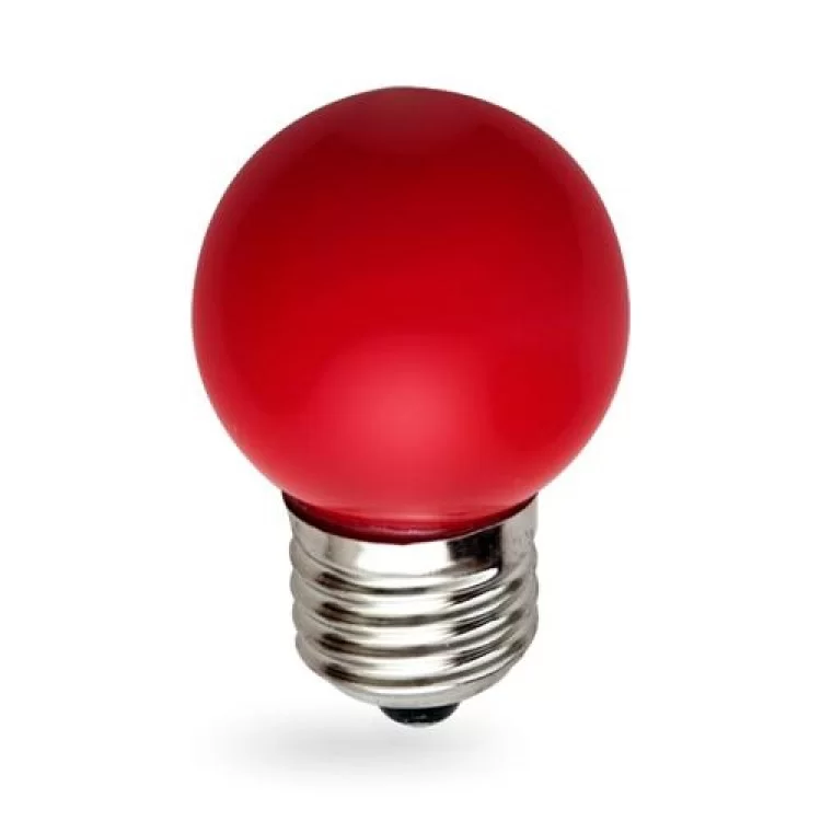 Лампа світлодіодна куля G45 1W E27 червона LB-37 Feron