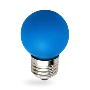 Лампа светодиодная шар G45 1W E27 синяя LB-37 Feron