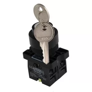 Кнопка LAY5-EG33 Кнопка поворотная с ключом 3-х позиционная Аско Укрем (A0140010202)