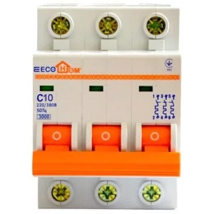 Автоматический выключатель ECO 3р 10А EcoHome