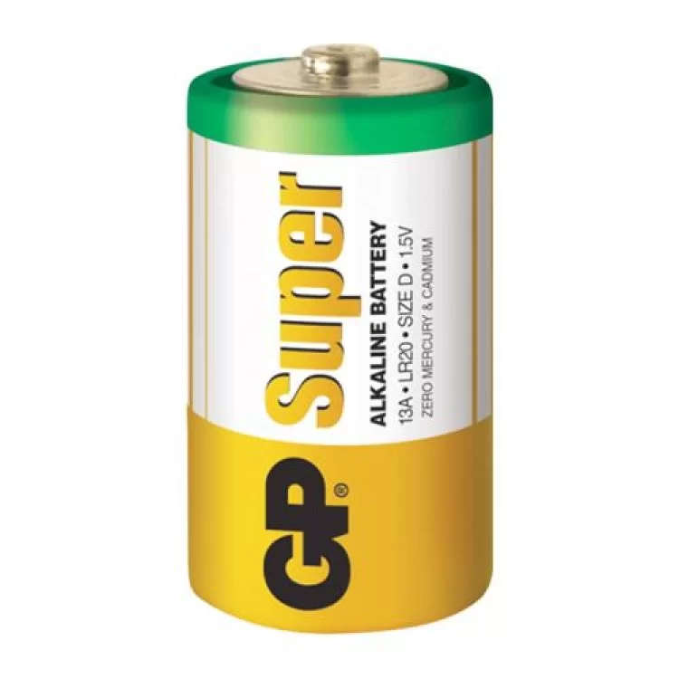Батарейка лужна D, LR20 1,5В Super Alkaline GP ціна 1грн - фотографія 2