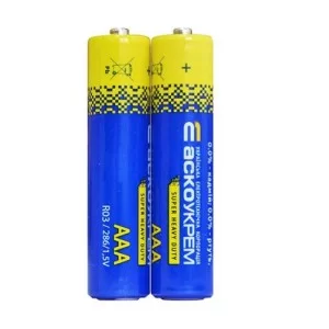 Батарейка сольова ААА, R03 1,5В (спайка 2 шт) АскоУкрем