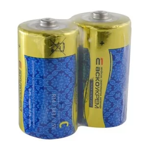 Батарейка сольова C, R14 1,5В (спайка 2 шт) АскоУкрем