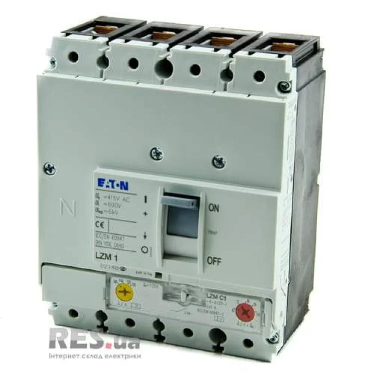 Автоматический выключатель LZMC1-4-A125-I 4п 125А. Eaton цена 15 459грн - фотография 2