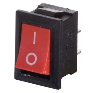 Переключатель YL211-02 1-кнопочный красный с подсветкой АскоУкрем
